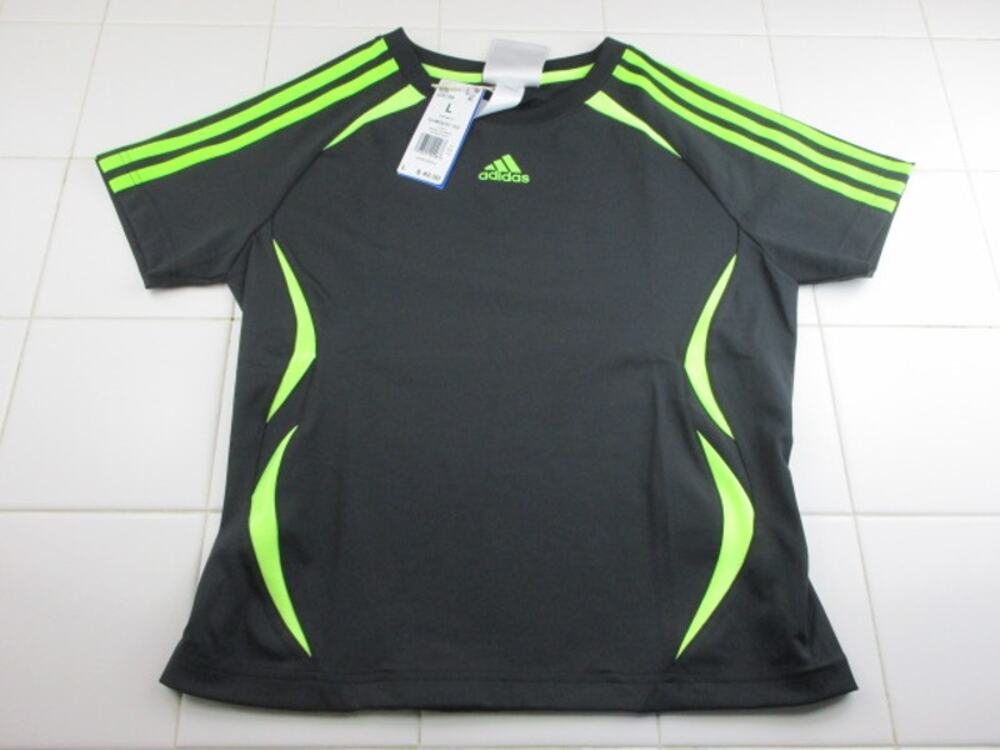 Adidas Orignials‎ JZ6709 TeamGeist Tee Adicolor Black Signal Green Women's Large